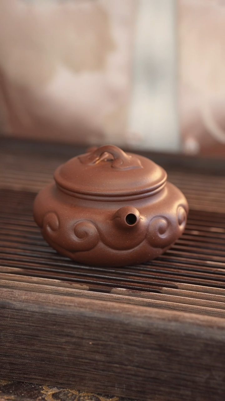 茶壶紫砂如意仿古 变色龙 半手工 170cc