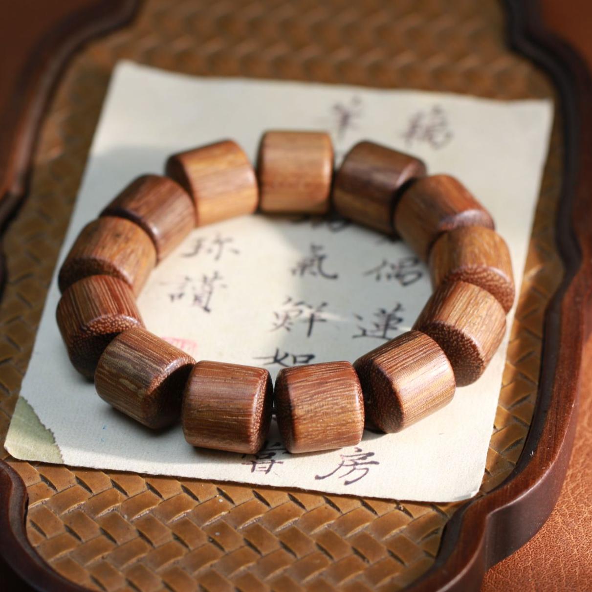 【曹总文玩】18mm文玩沉香木串手链CX766