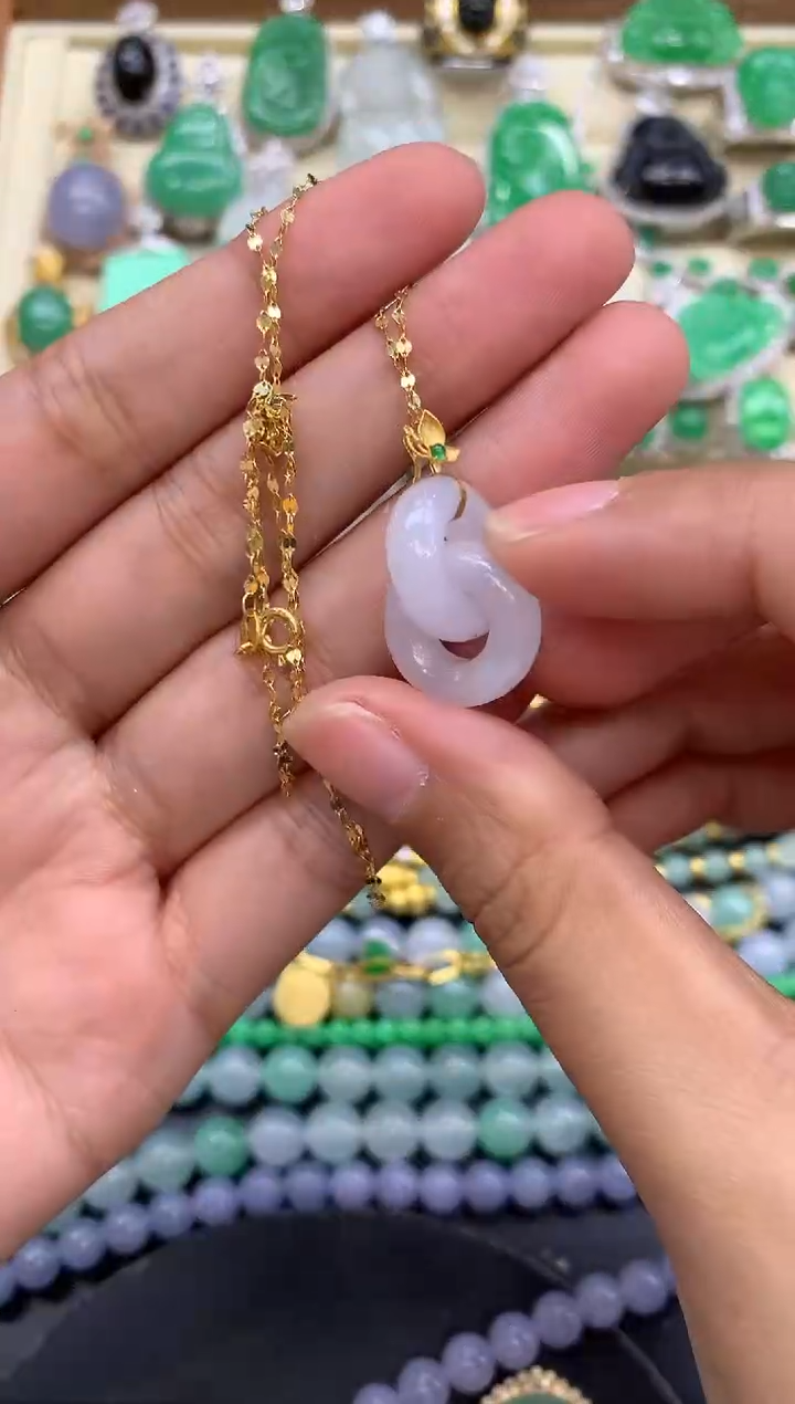 【闪购商品】翡翠颈饰18K金镶嵌196-中国好珍宝