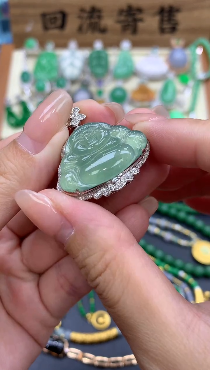 【闪购商品】翡翠颈饰18K金镶嵌376-中国好珍宝