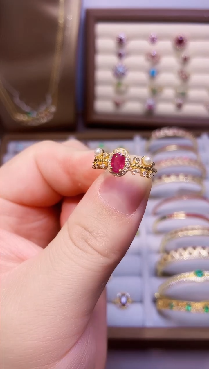 【闪购商品】红宝石戒指银S925镶嵌一枚