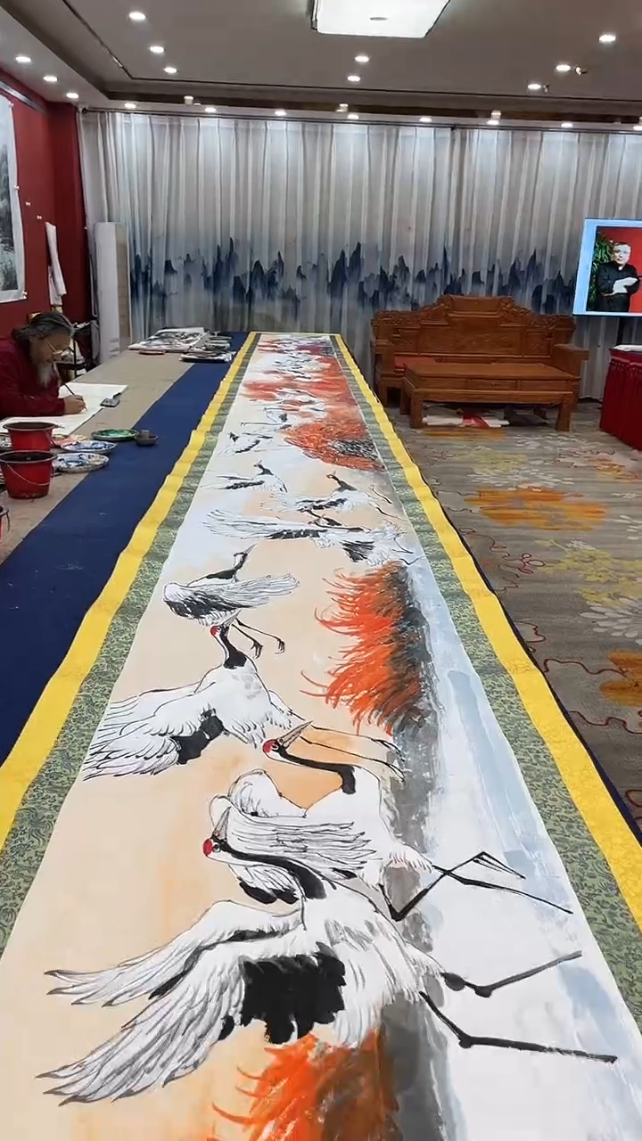 书法李发治百鹤图