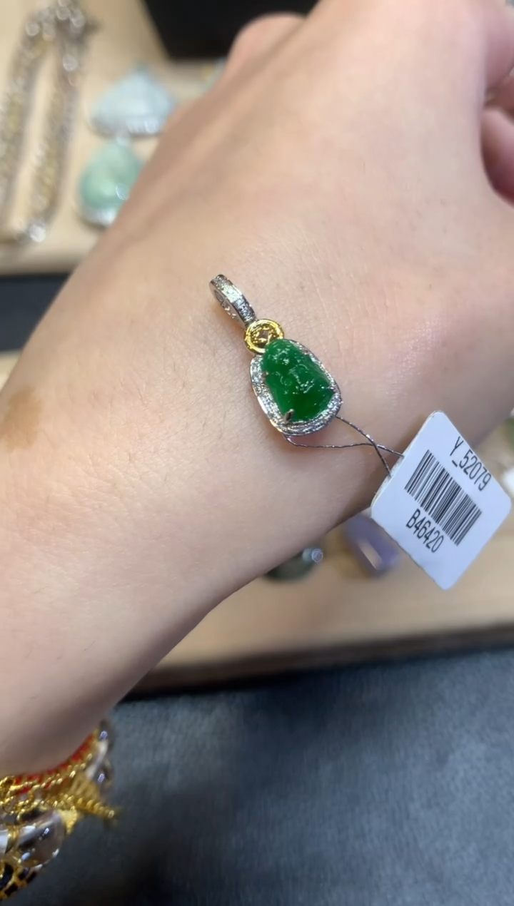 翡翠18K金镶嵌颈饰貔貅【无服务费】