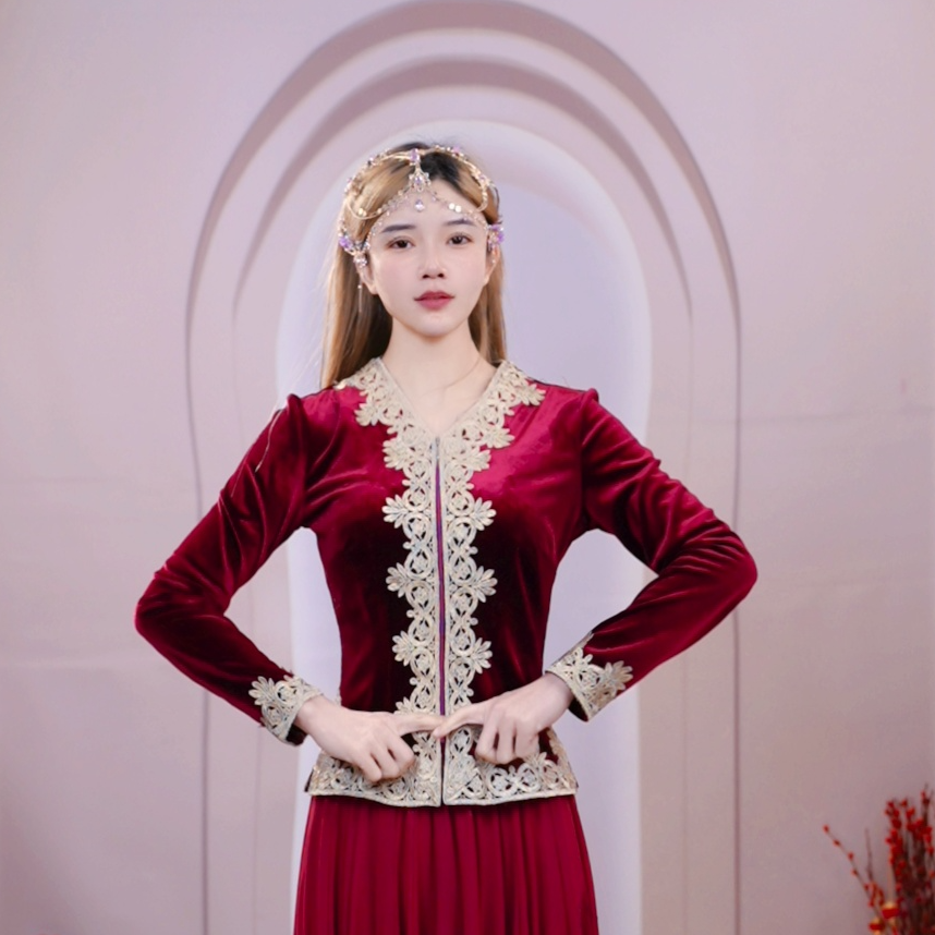 新款长袖异域风情民族舞蹈服饰外套上衣女款