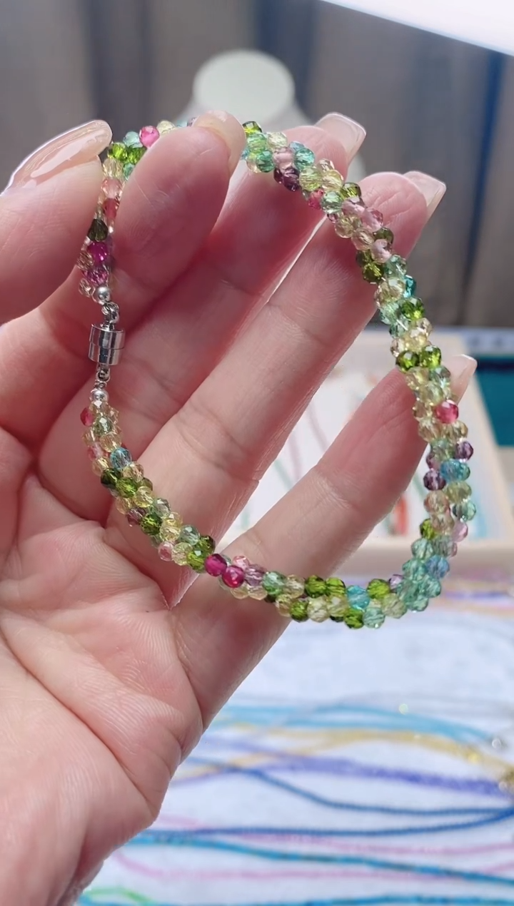 【闪购商品】尖晶石手链银S925镶嵌诗颜珠宝甄选SYZB74