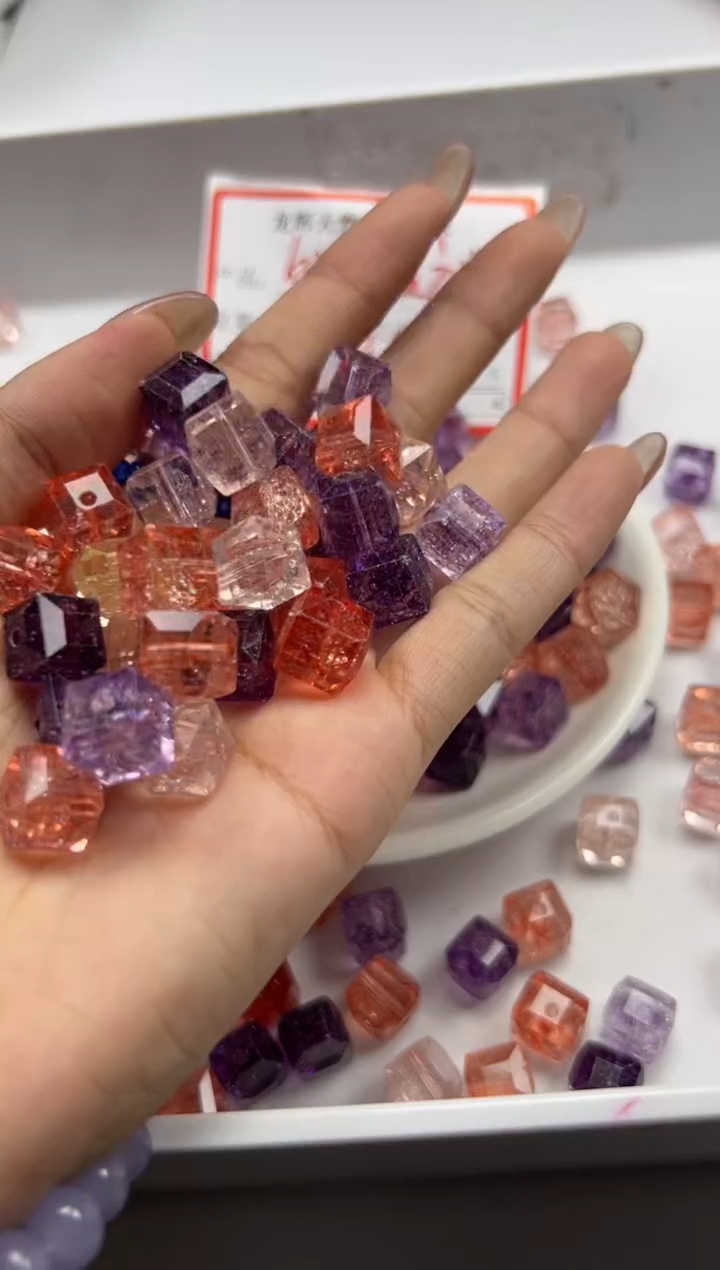 未镶嵌颈饰水晶w1795多宝阿赛方糖10mm*8颗