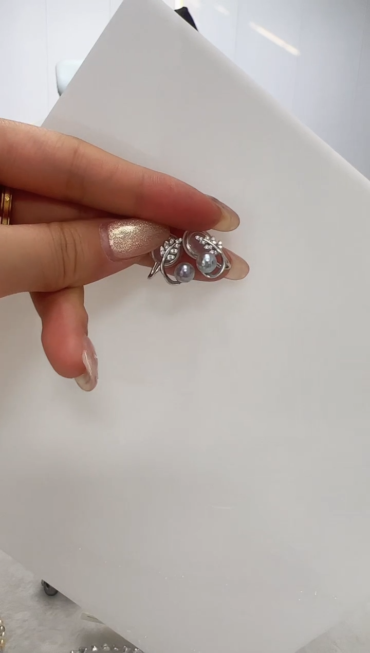 【闪购商品】海水珍珠DA银S925镶嵌耳夹 5 C1264