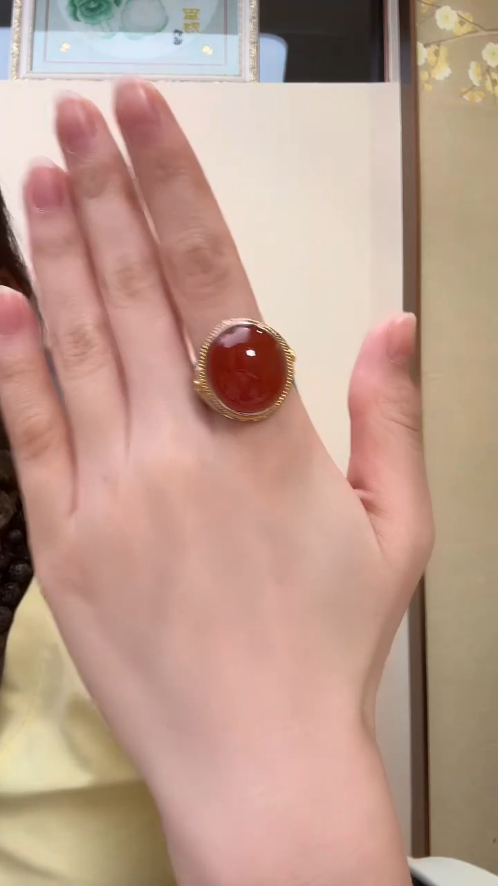 未镶嵌南红玛瑙戒指戒指