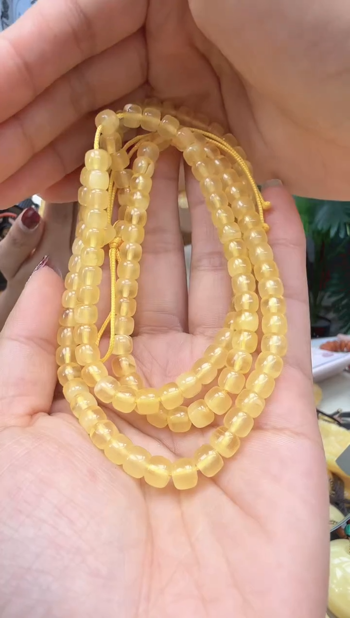 【闪购商品】琥珀裸石未镶嵌项链17.4