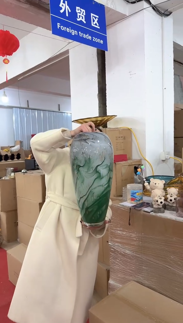 【闪购商品】无铅玻璃洛芙花器-z-早 水墨丹青