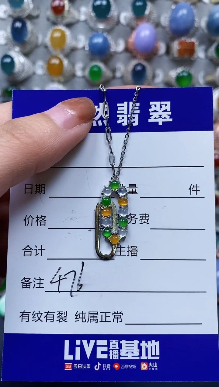 【闪购商品】翡翠颈饰银S925镶嵌0476