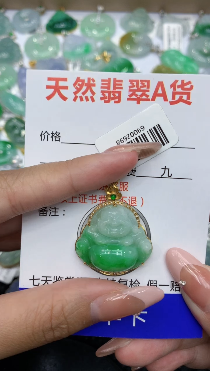 【闪购商品】翡翠颈饰18K金镶嵌111111111