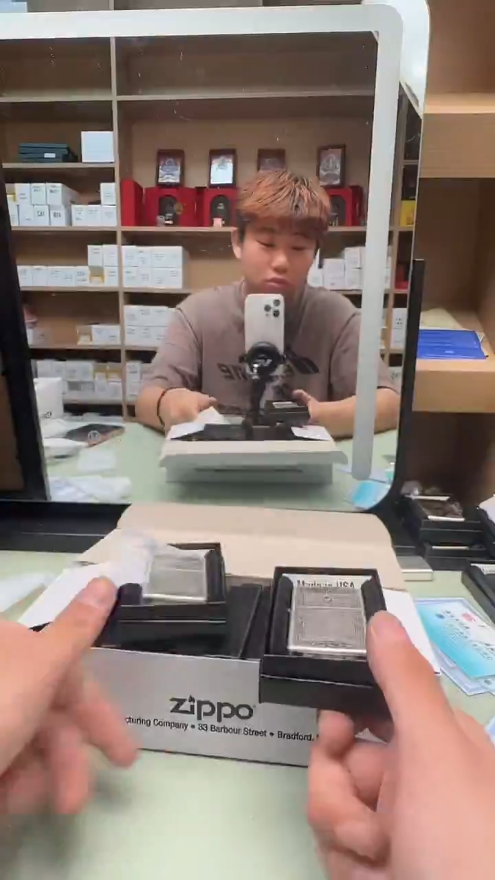 Zippo打火机蚊版古银冰与火