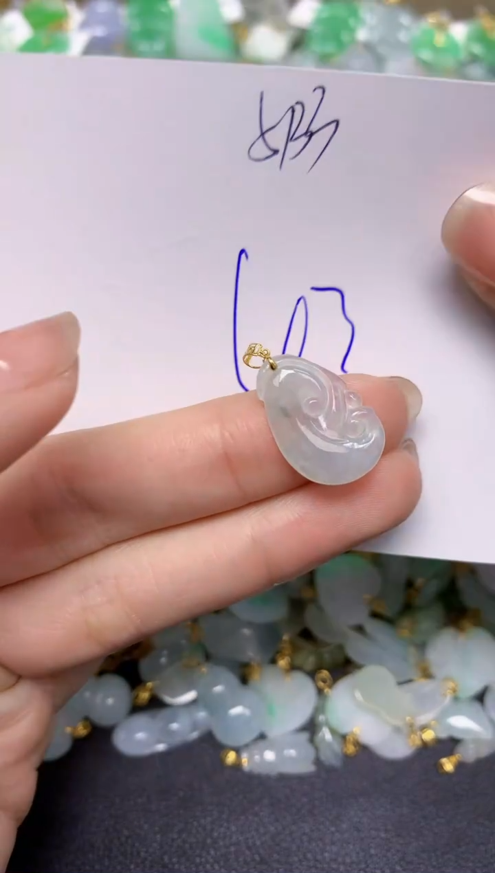 【闪购商品】翡翠颈饰18K金镶嵌天然翡翠A货