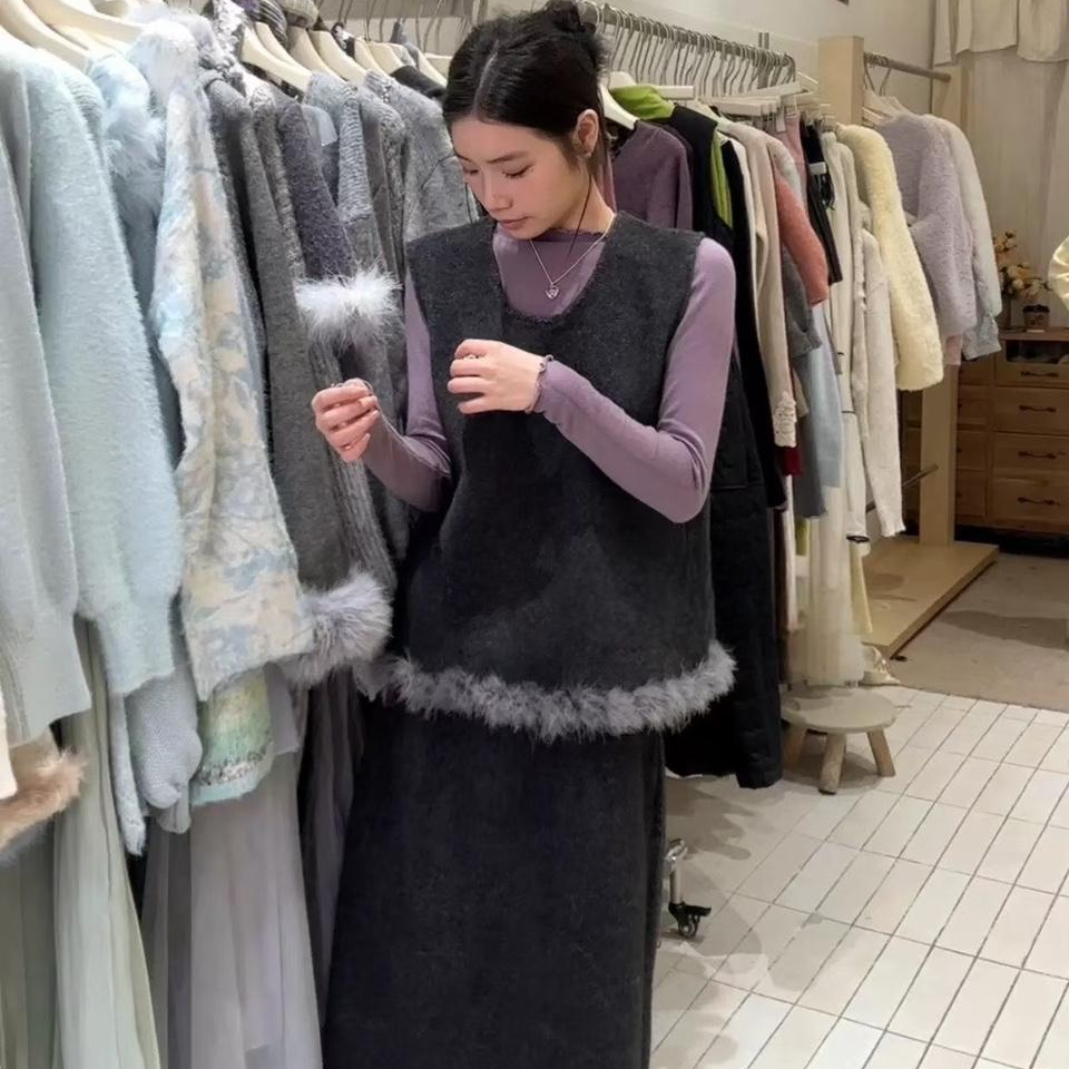 G马甲56裙长84    9059【冬日名媛】套装