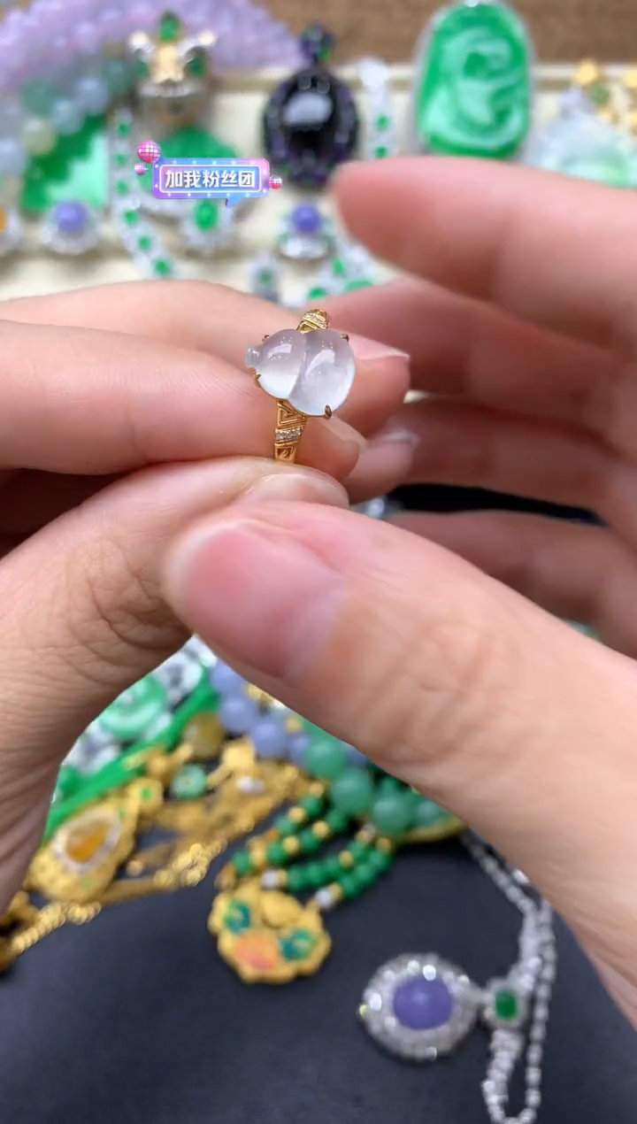 【闪购商品】翡翠戒指18K金镶嵌332-中国好珍宝