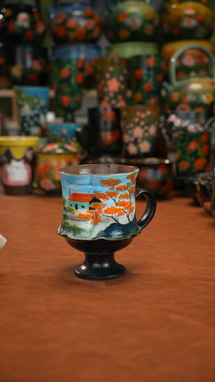 油画   釉下彩  杯子