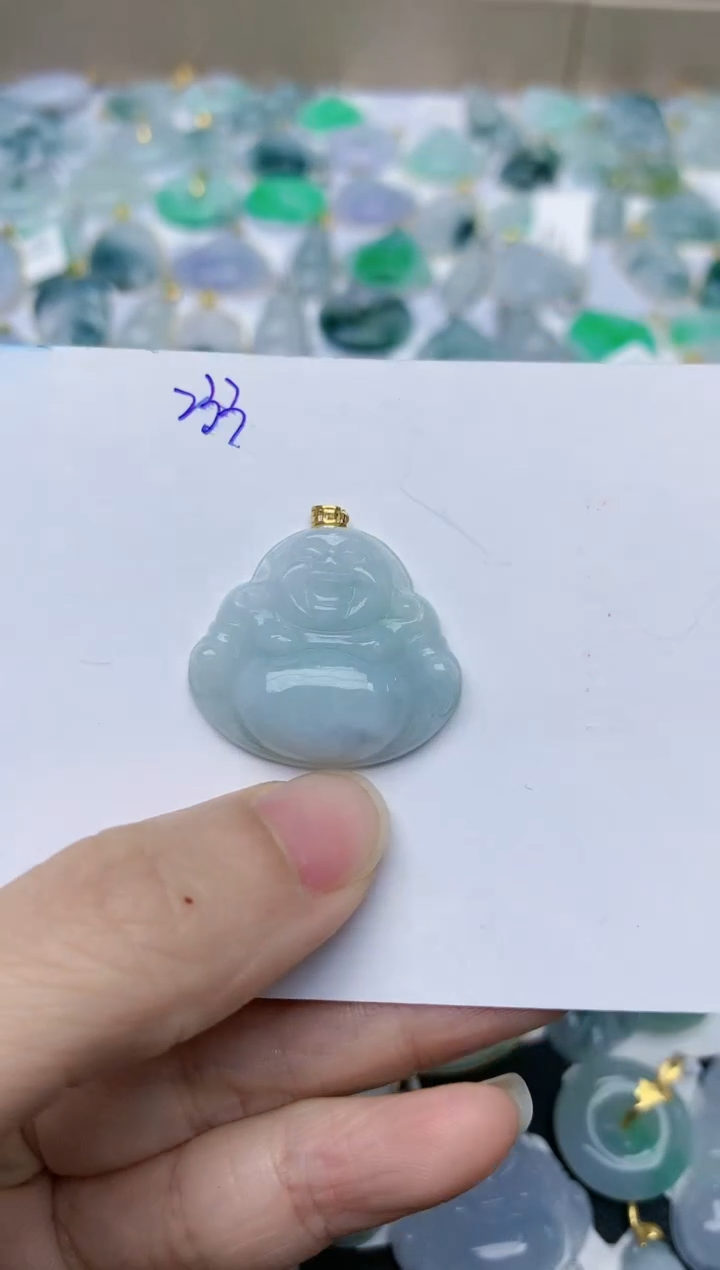【闪购商品】翡翠颈饰18K金镶嵌天然翡翠A货    233