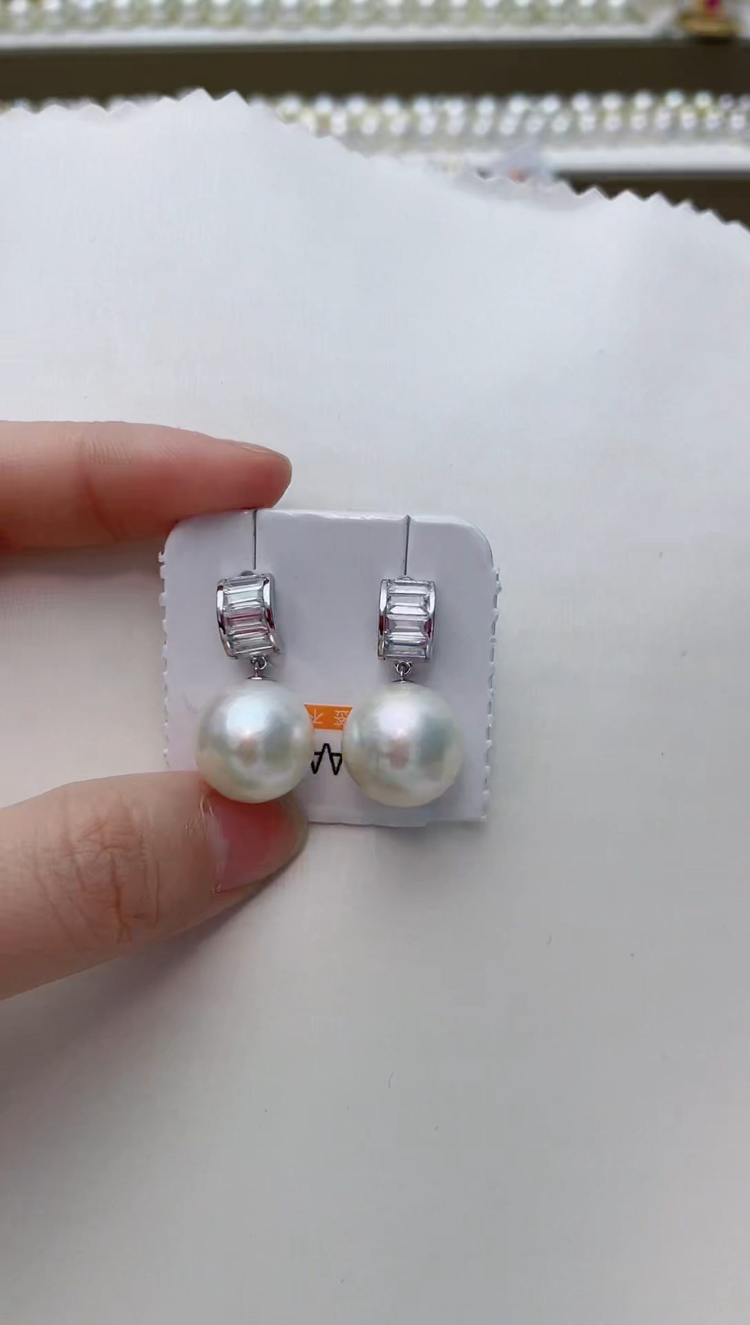 【闪购商品】淡水珍珠耳饰银S925镶嵌A75