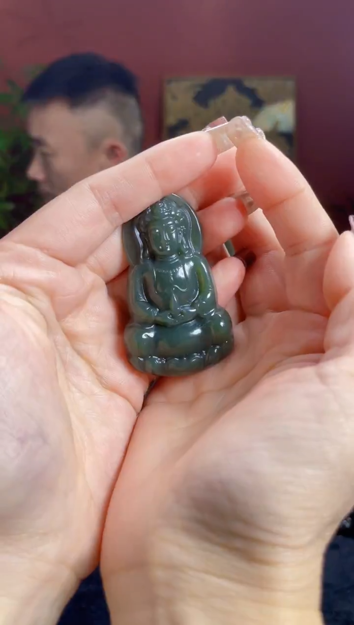 未镶嵌和田玉挂件观音