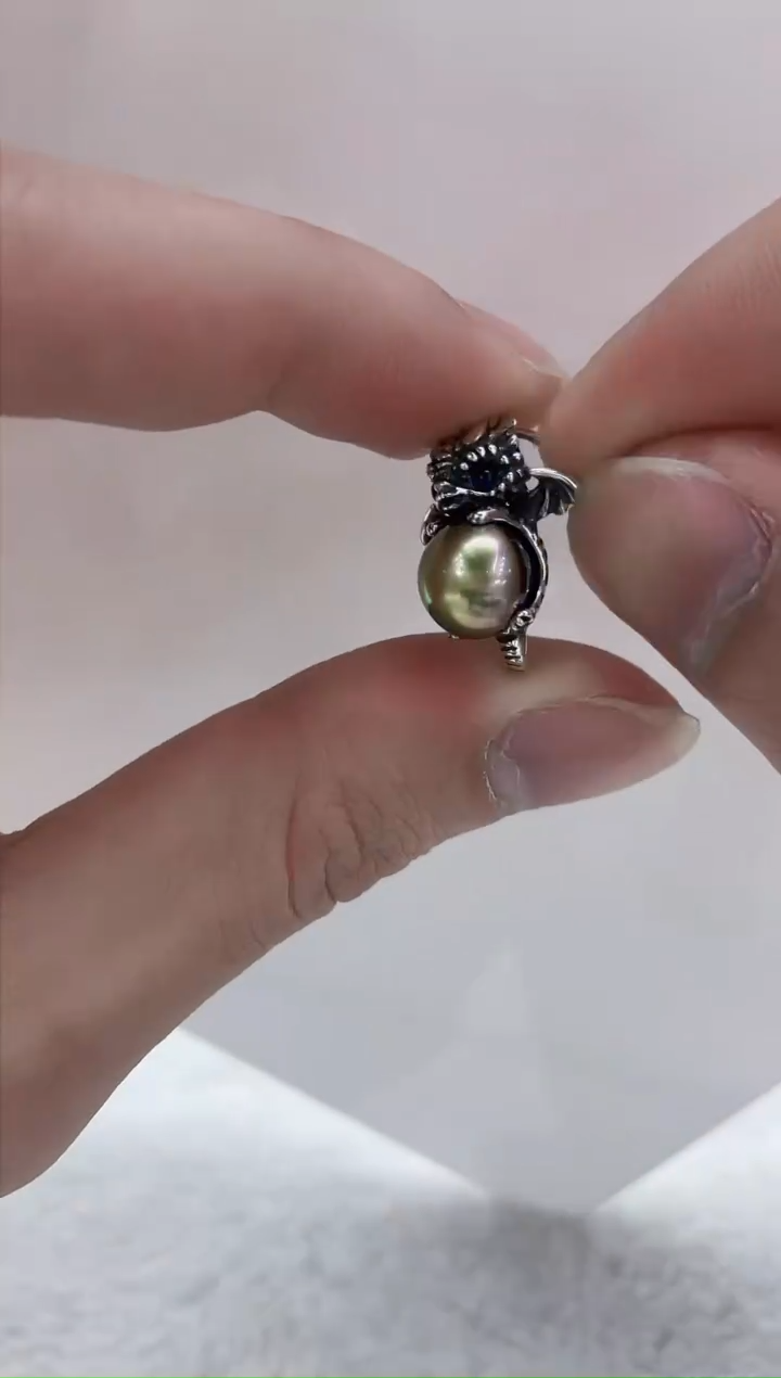 【闪购商品】海水珍珠吊坠(不含链)银S925镶嵌海水珍珠吊坠