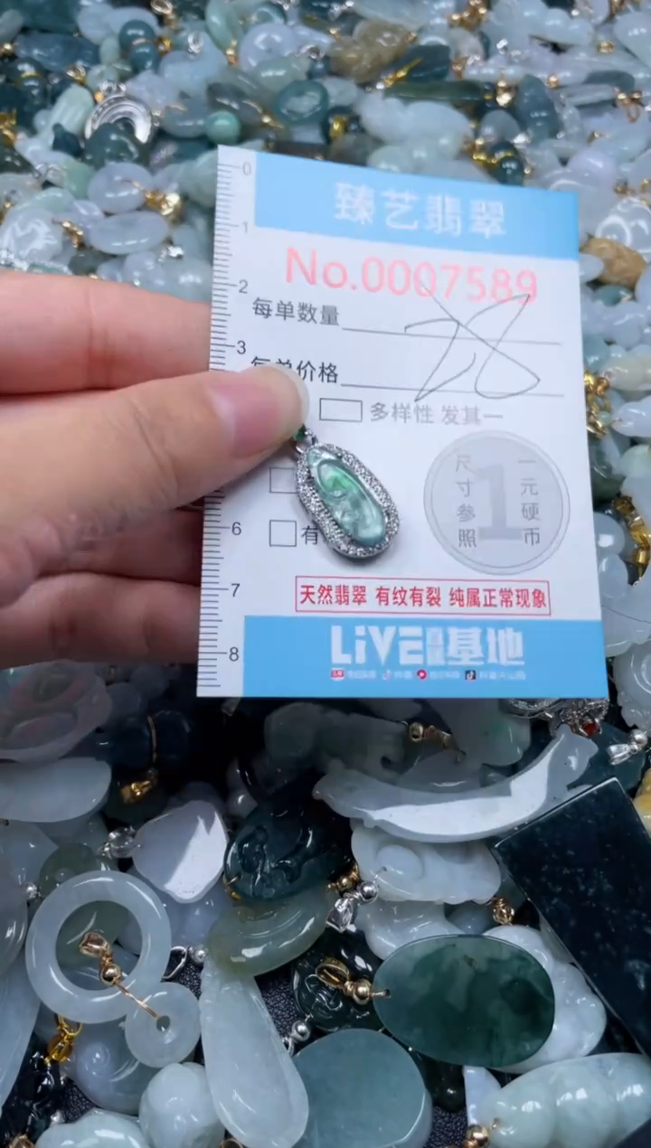 颈饰未镶嵌翡翠7589