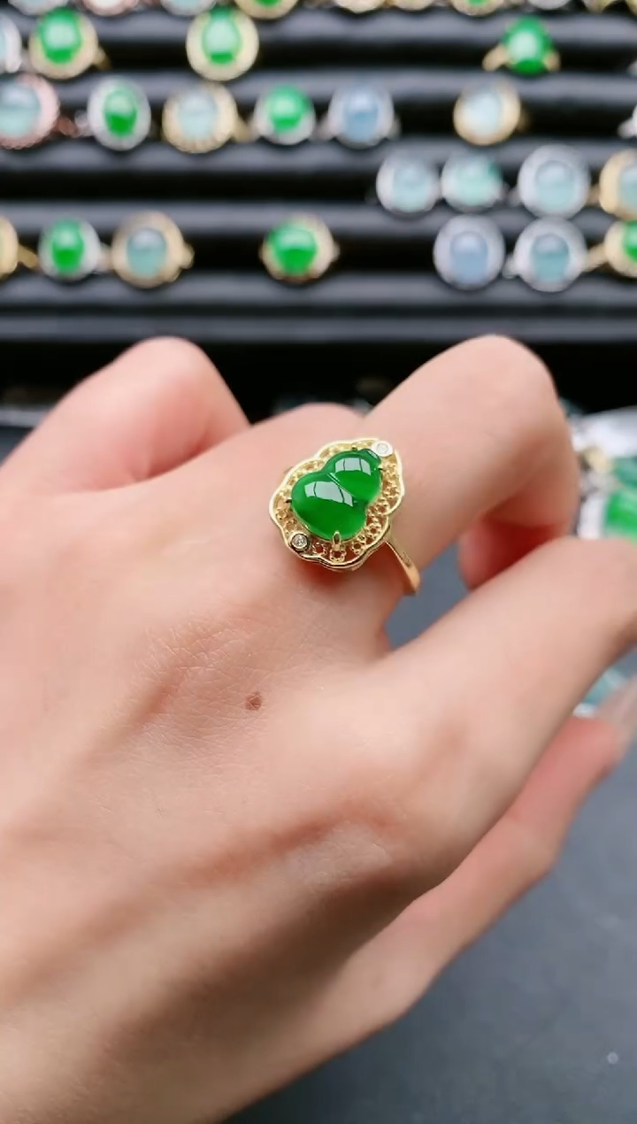 【闪购商品】翡翠戒指银S925镶嵌111111