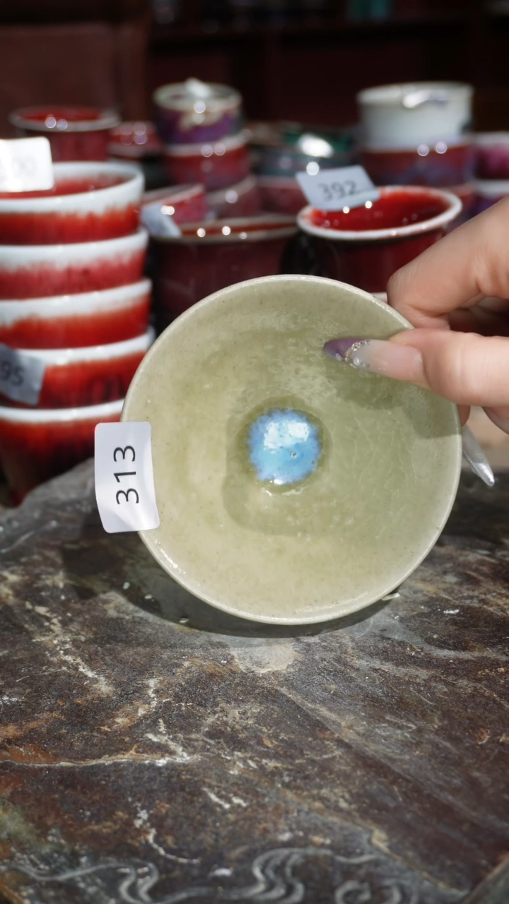 摆件陶精品窑变钧瓷茶器