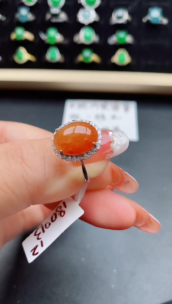 【闪购商品】翡翠戒指银S925镶嵌312321