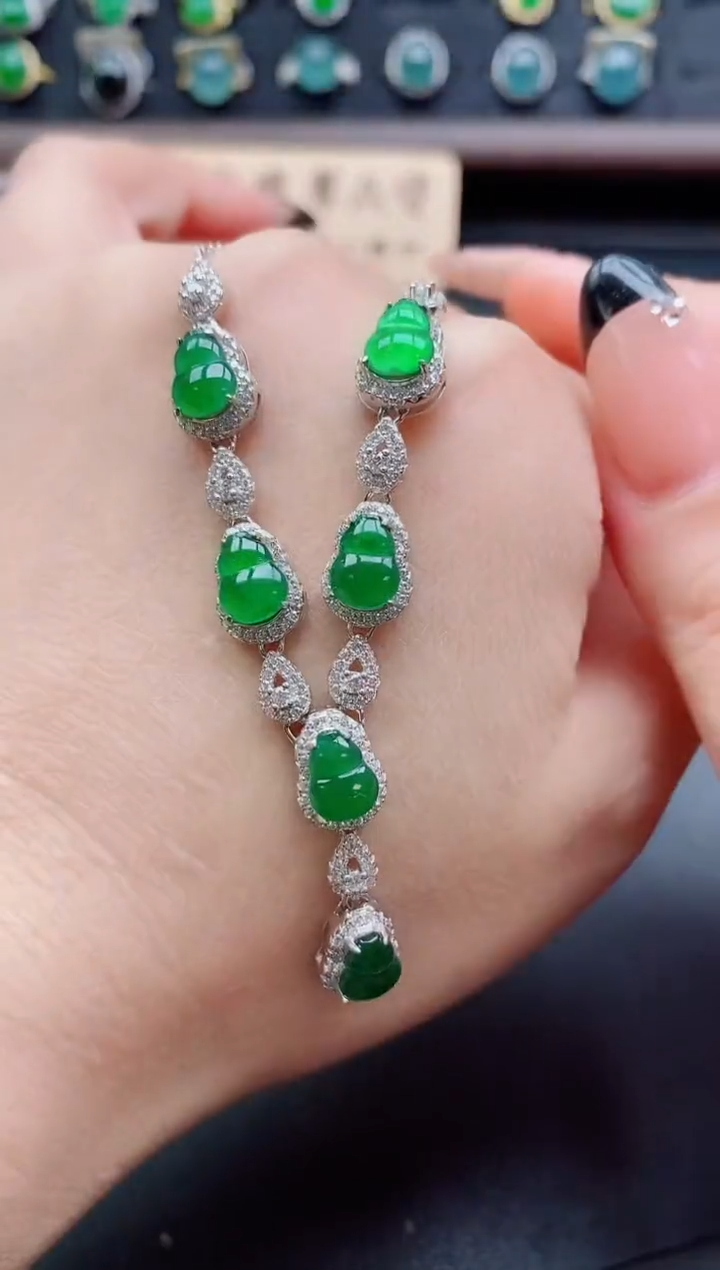 套链银S925镶嵌翡翠1