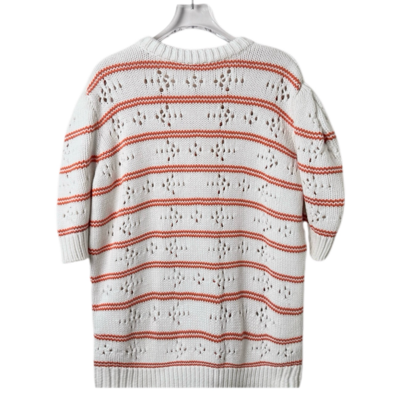 99新 MIU MIU/缪缪 J14580 圆领针织套头镂空羊毛毛衣 42码