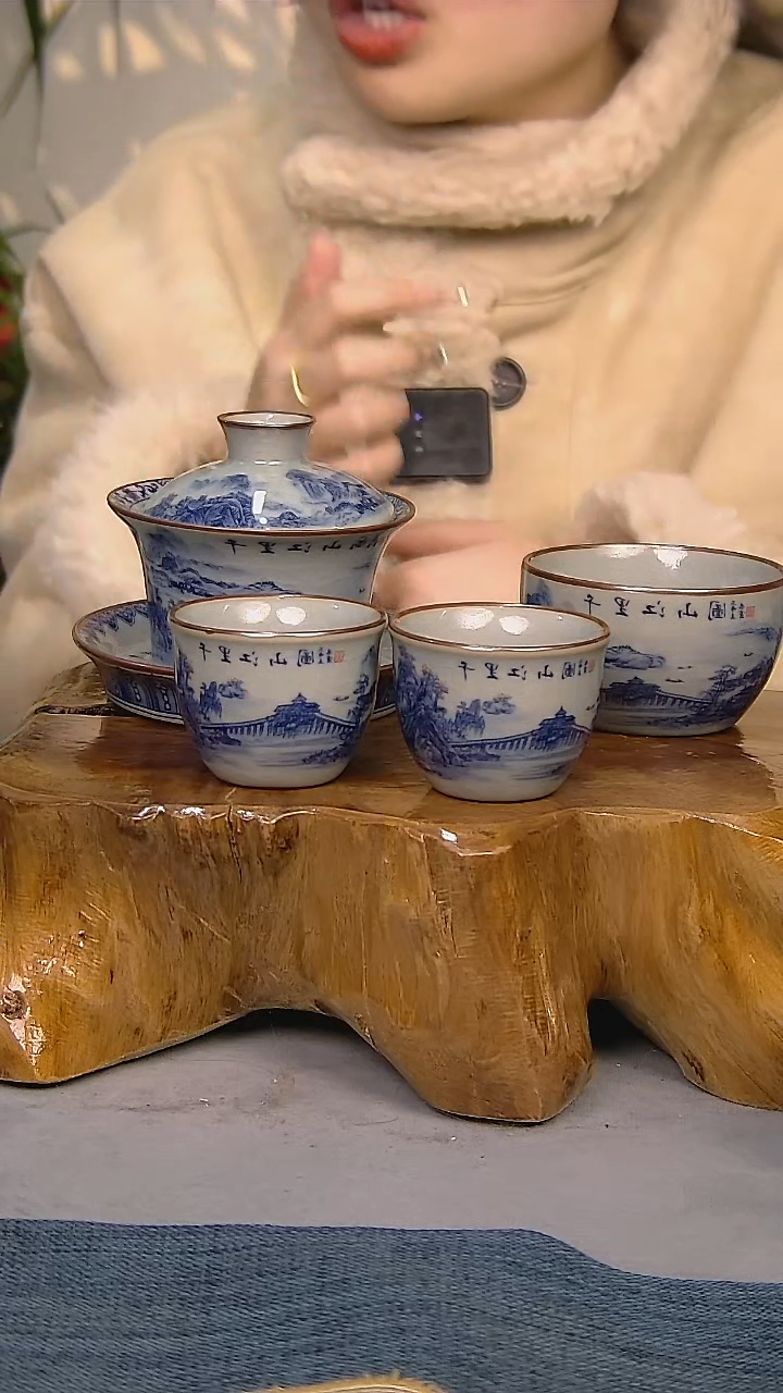 【闪购商品】4件套陶瓷茶具家用简装系列  