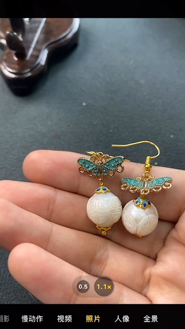 【闪购商品】铜文山居K珍珠耳环