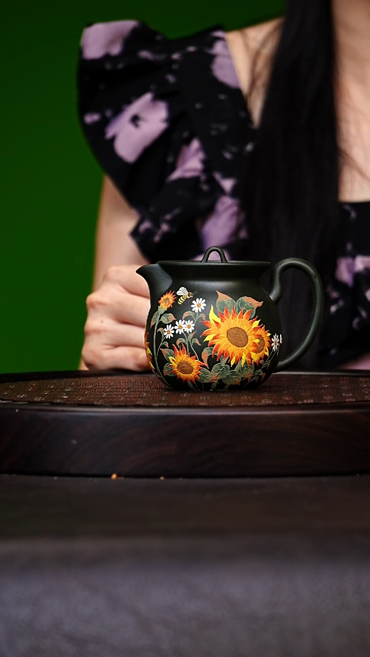 宜兴原矿高端紫砂 百年黑墩头150cc