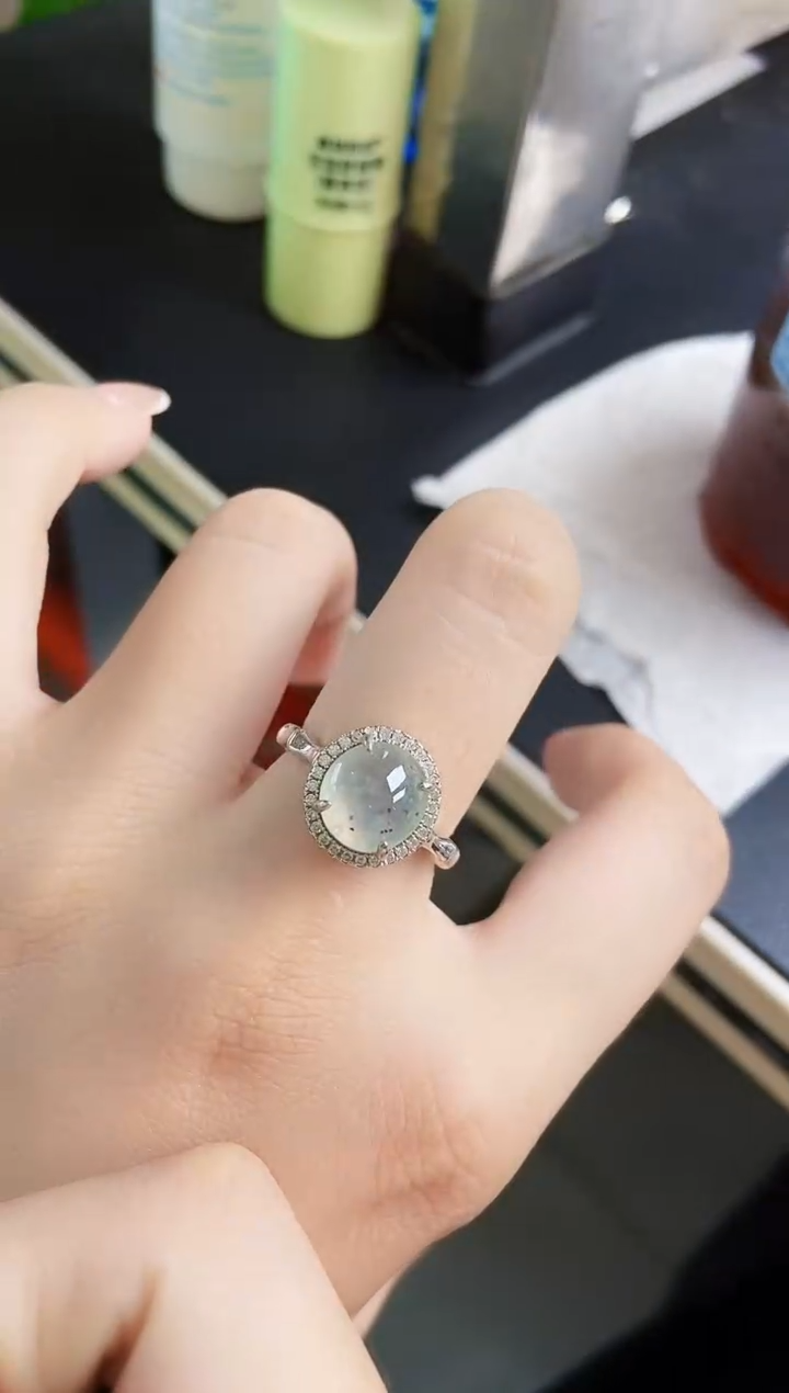 银S925镶嵌戒指翡翠21