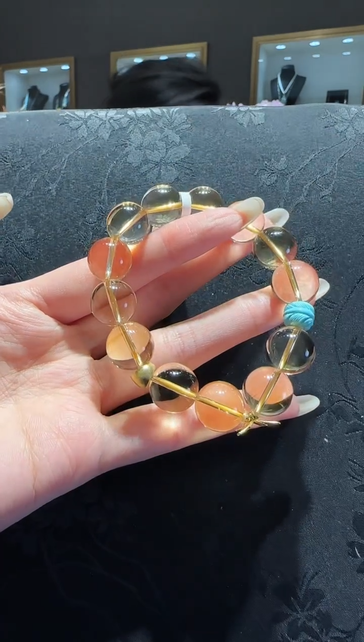 【闪购商品】黄晶手串未镶嵌黄水晶手串设计款