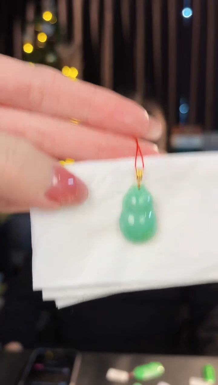 【闪购商品】翡翠颈饰18K金镶嵌缅料A货/支持复检/一件