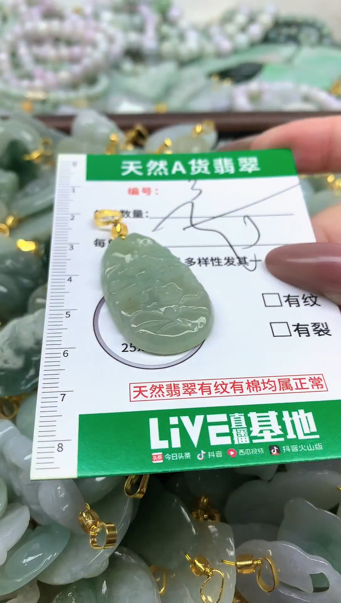 颈饰未镶嵌翡翠纯天然缅甸A货翡翠-3