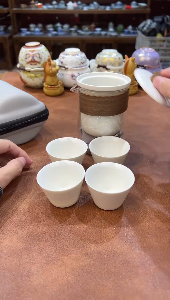 真的很便宜会开片的旅行茶具