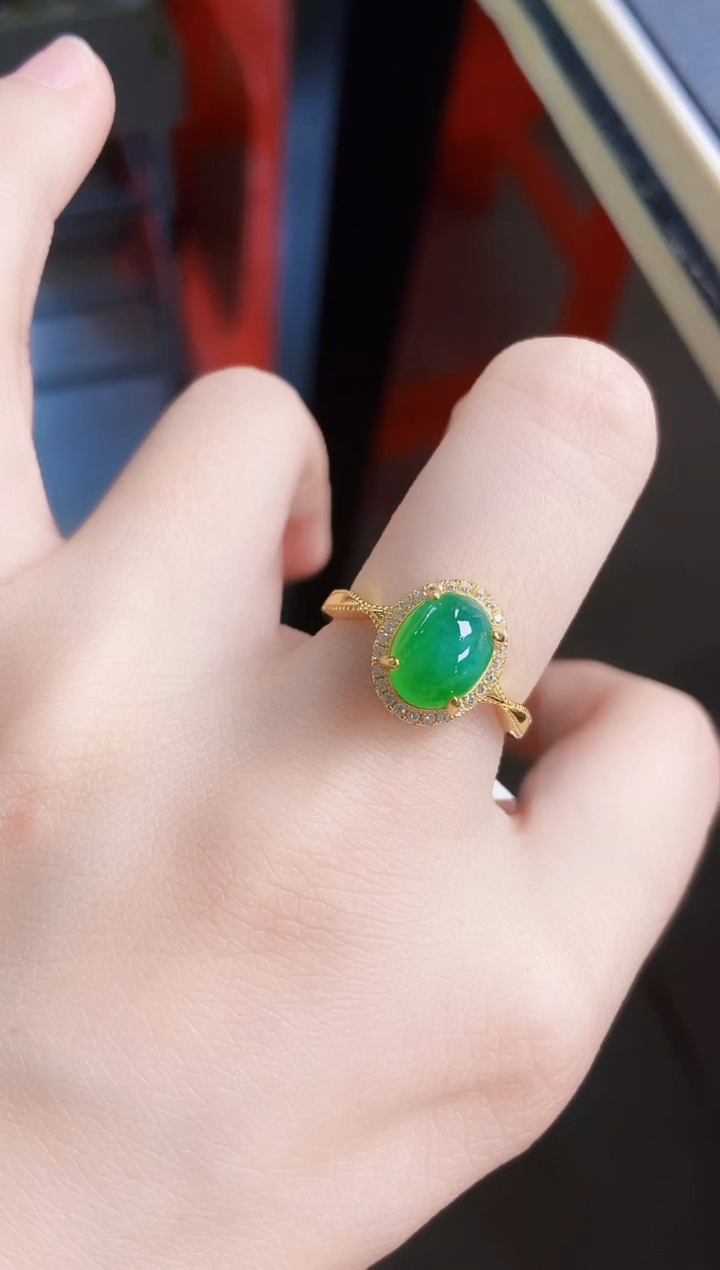 【闪购商品】翡翠戒指银S925镶嵌546464