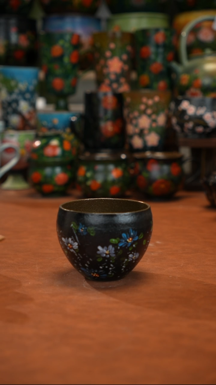 油画  釉下彩   杯子