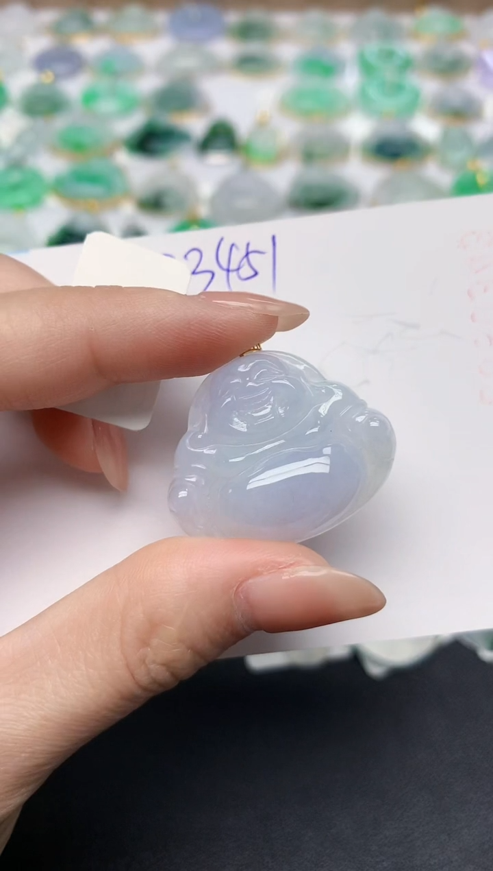 颈饰18K金镶嵌翡翠天然缅甸A货翡翠百元以上9元证书费自理