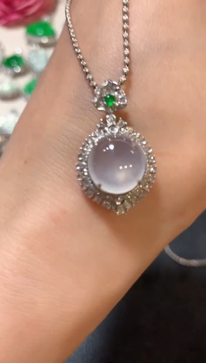 吊坠(不含链)18K金镶嵌翡翠z95多样性一件发货