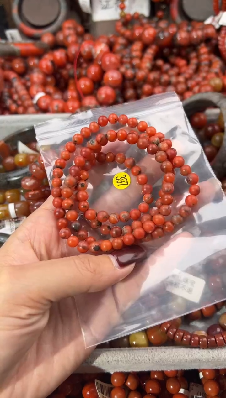 未镶嵌手串南红玛瑙6+