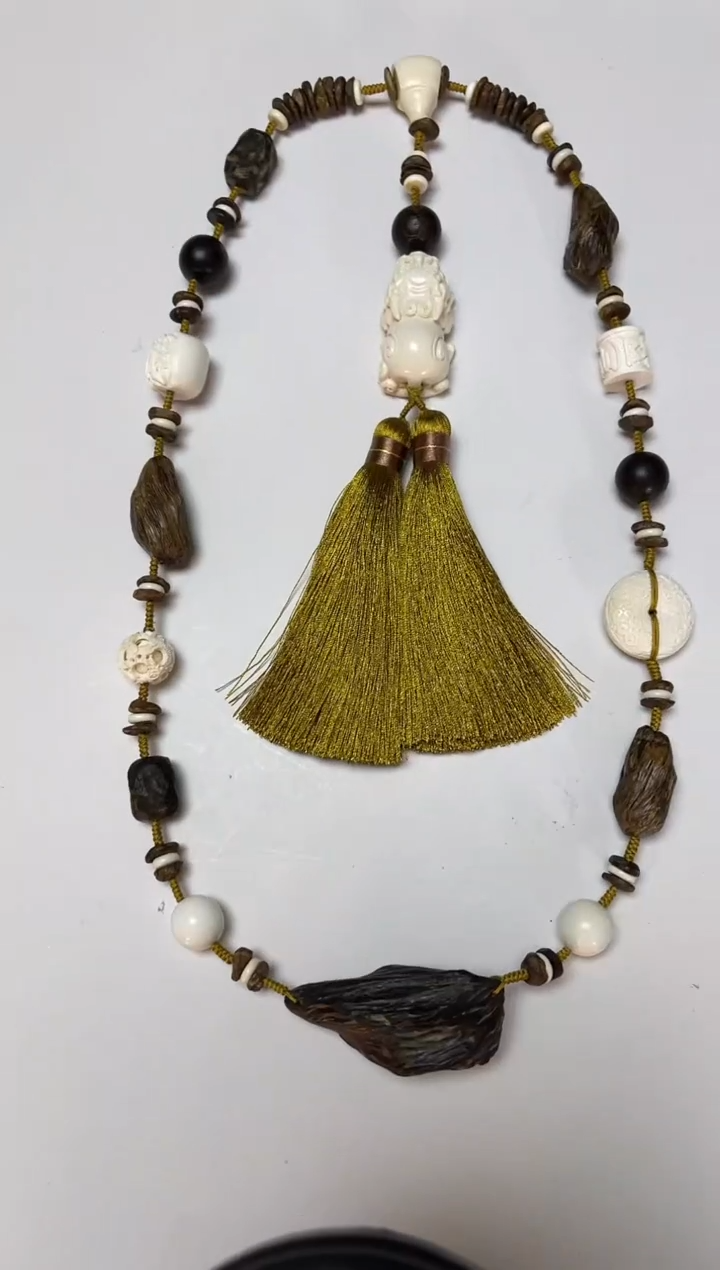 【闪购商品】黑色珐琅景泰蓝设计师款项链女款