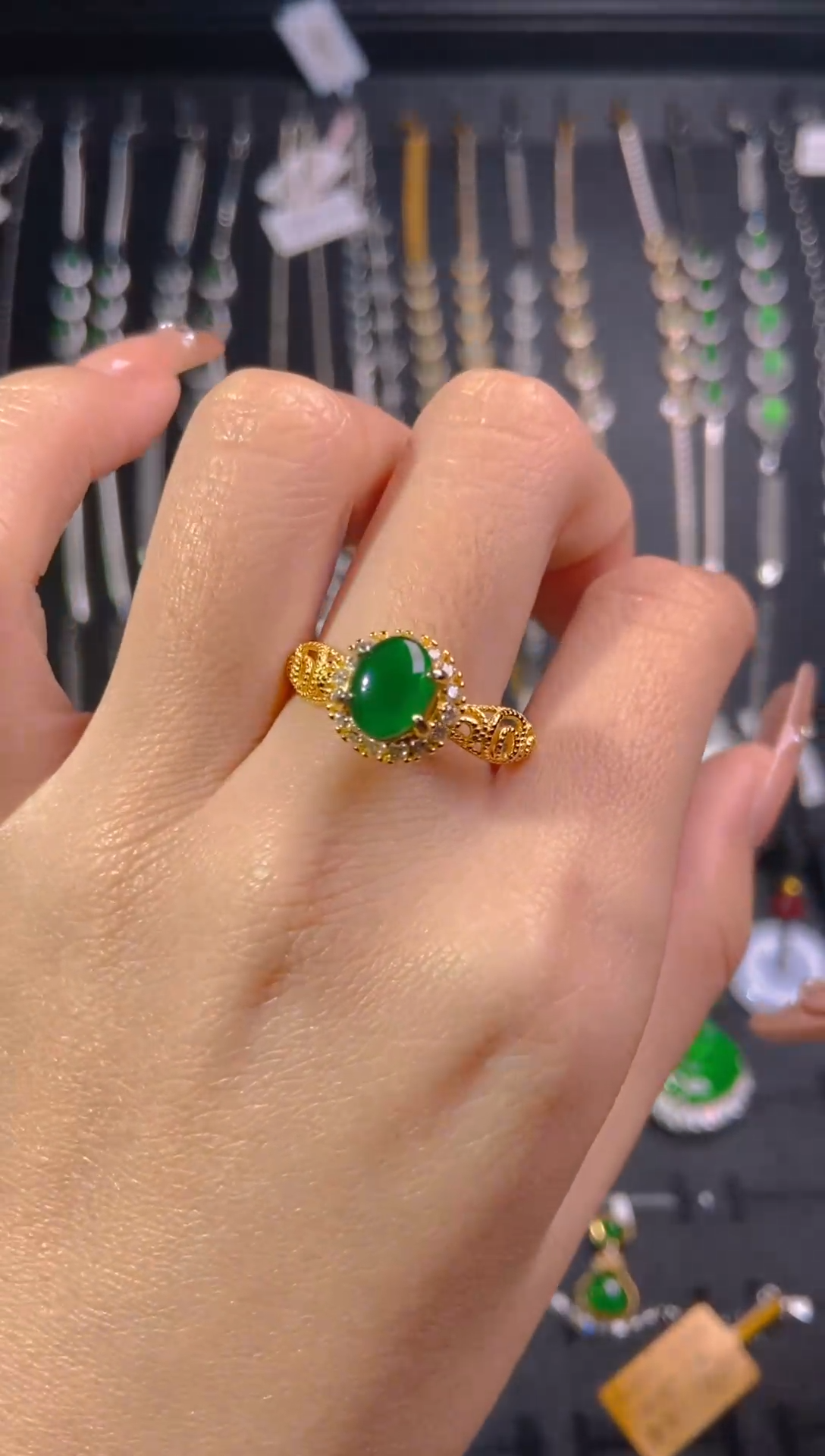 【闪购商品】翡翠戒指未镶嵌天然翡翠A货110