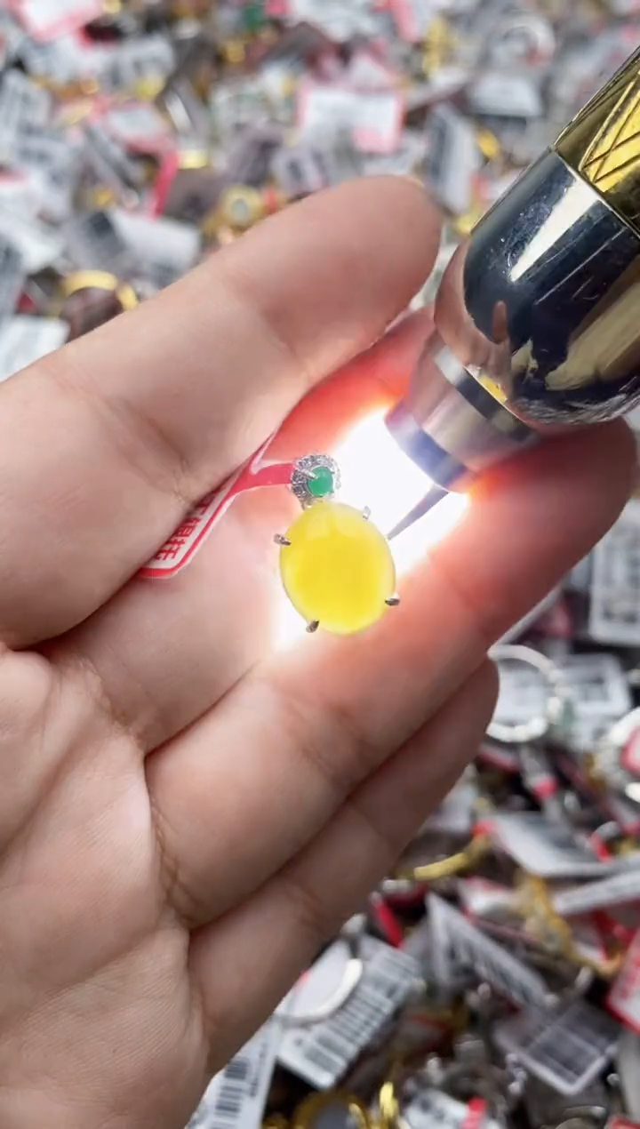 【闪购商品】翡翠戒指银S925镶嵌66666---10