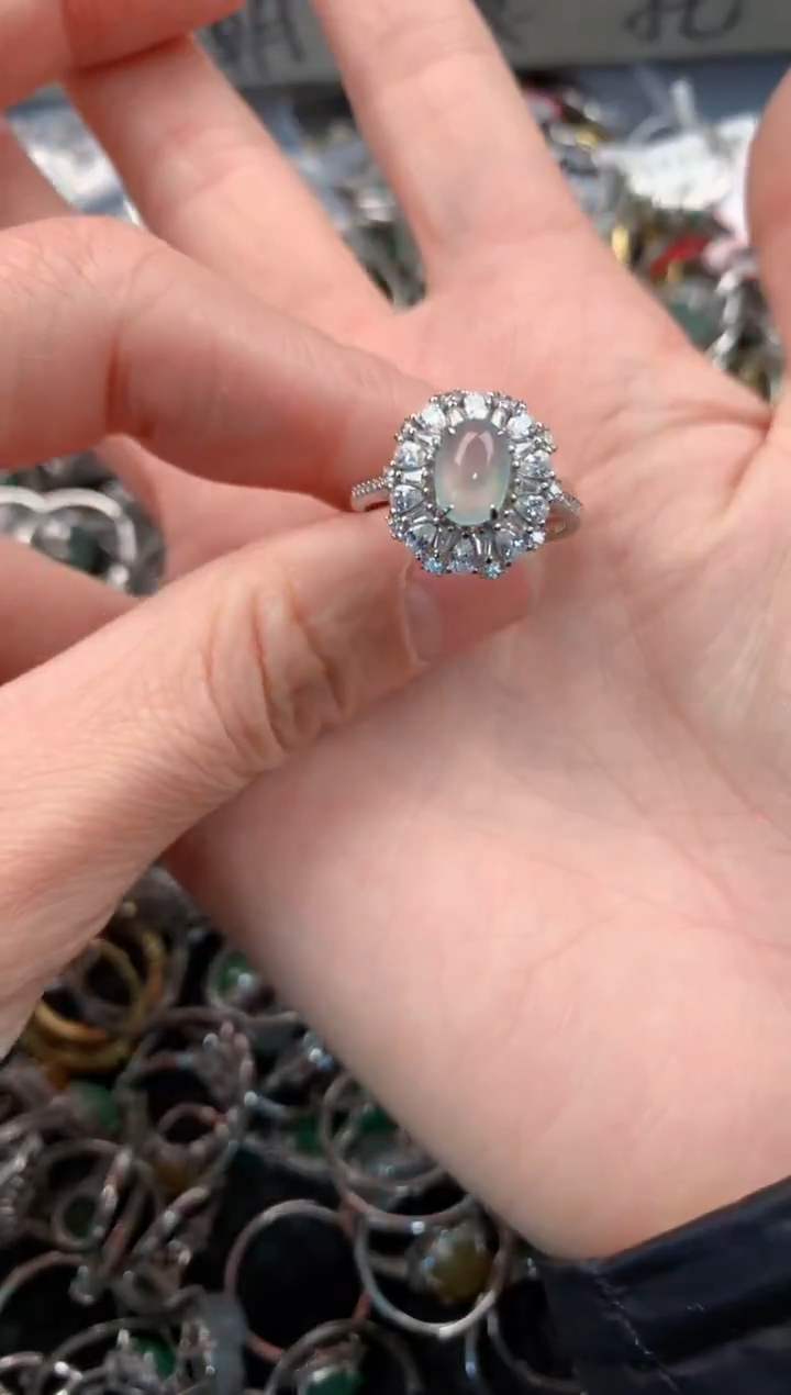 银S925镶嵌戒指翡翠555    6