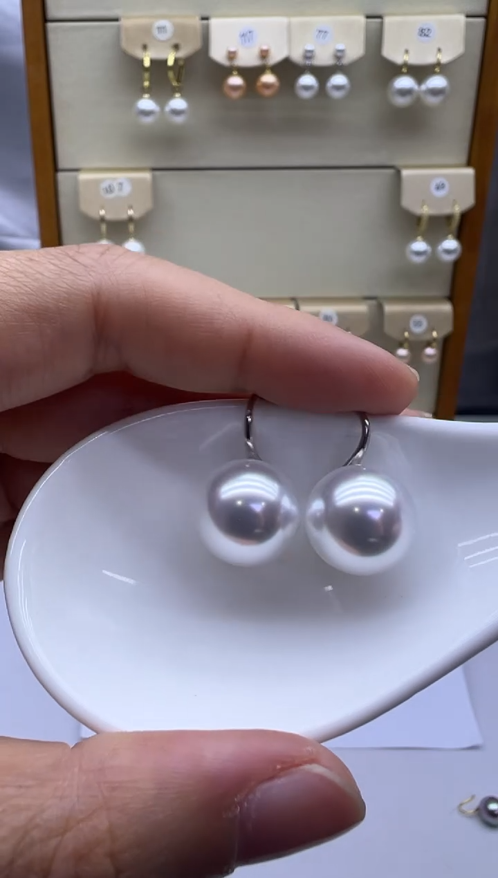未镶嵌耳饰淡水珍珠095