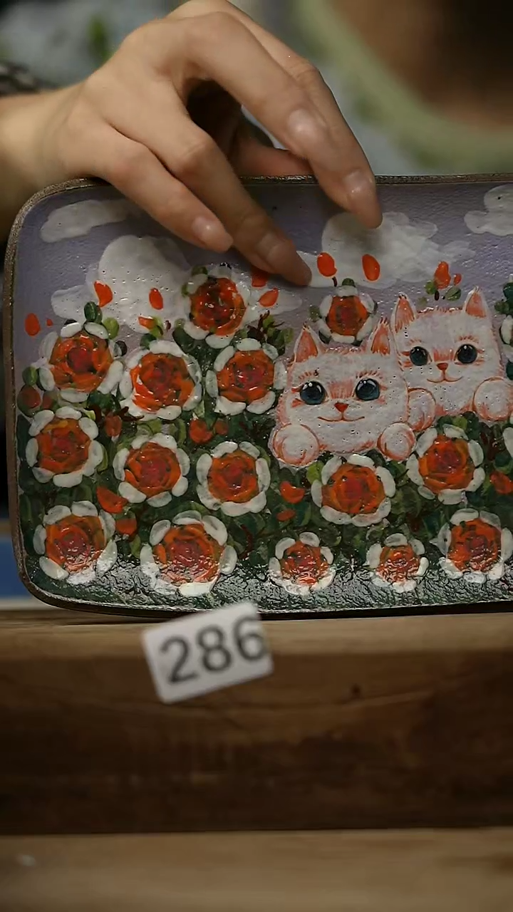 【闪购商品】瓷片油画风·彩绘·设计师石一款